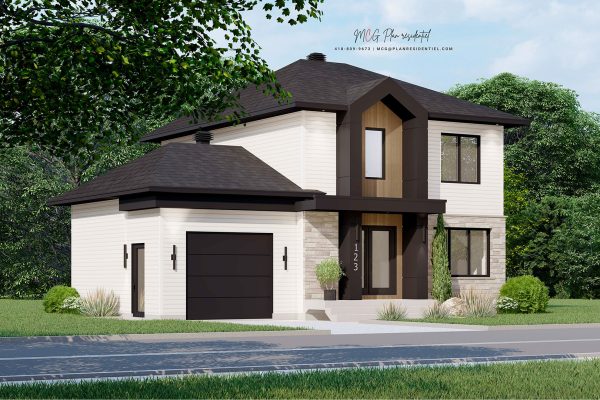 Maison cottage scandinave avec garage + plan Maison cottage scandinave avec garage + plan