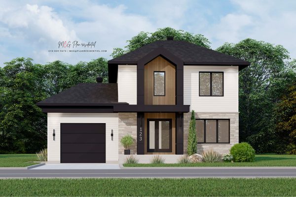 Maison cottage scandinave avec garage + plan Maison cottage scandinave avec garage + plan