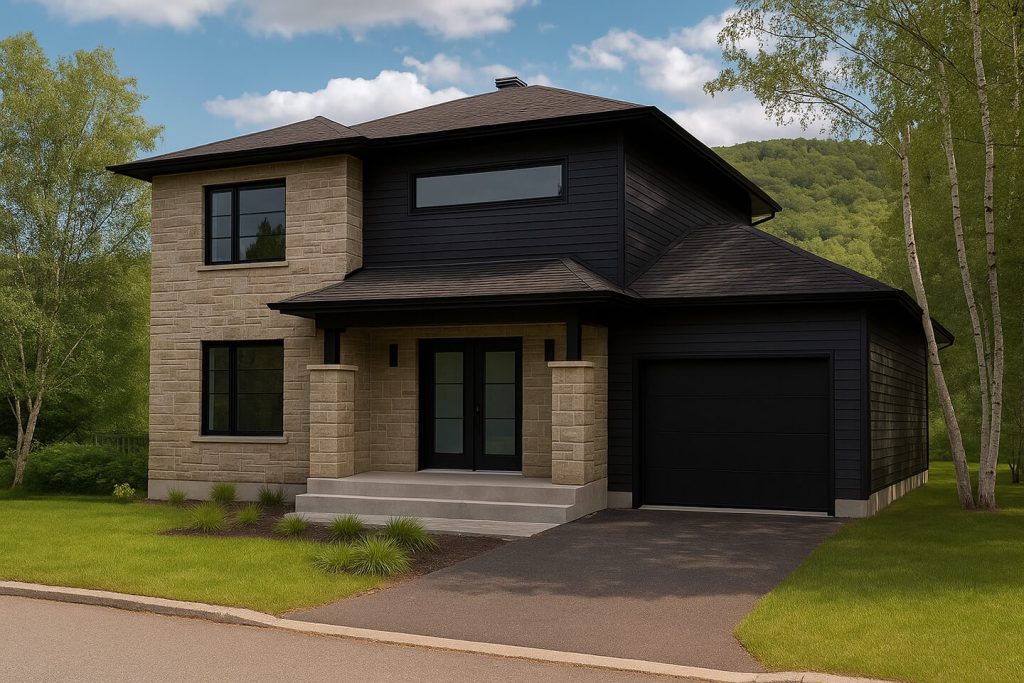 Cottage contemporain avec garage intégré