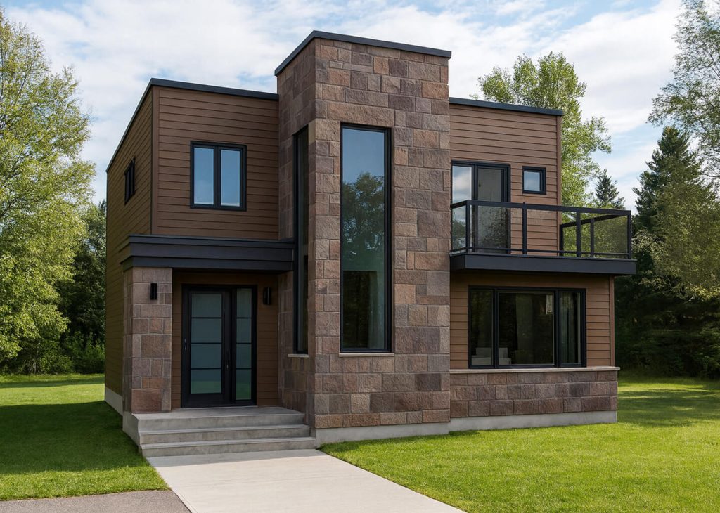 Cottage contemporain au toit plat