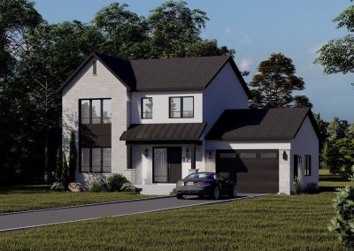 Cottage Farmhouse 2 étages avec garage intégré