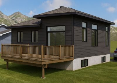 Arrière de la Maison Split Moderne