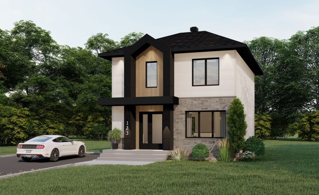 Cottage scandinave à 2 étages