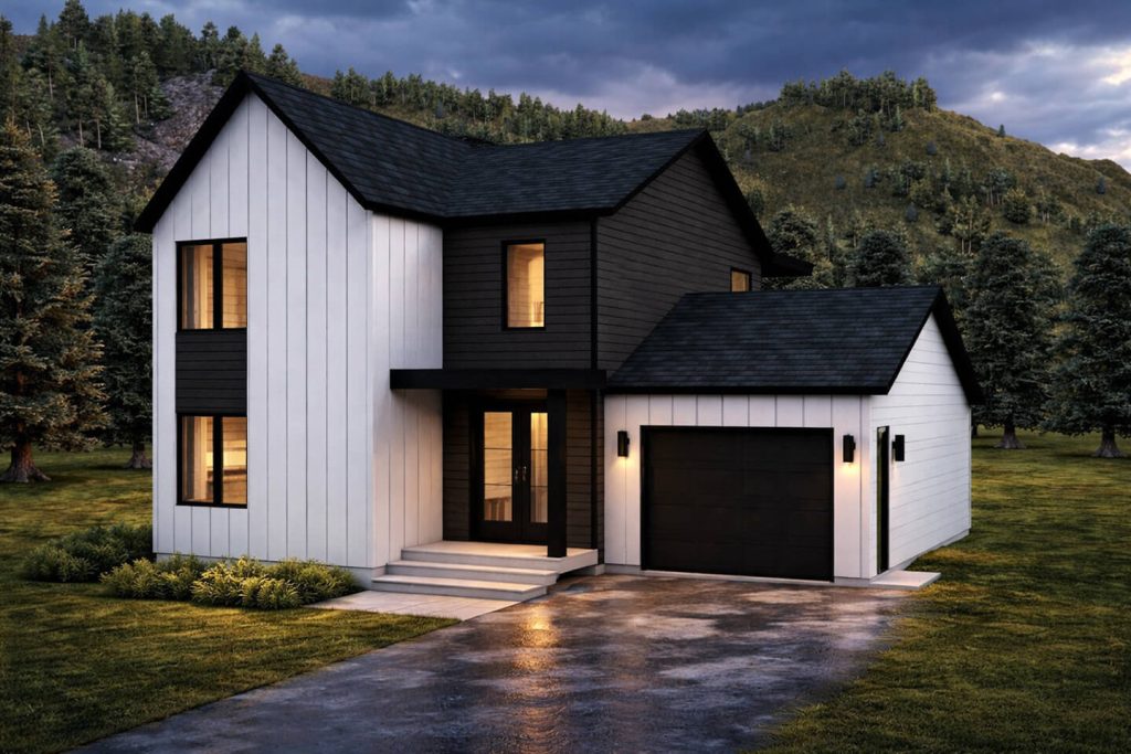 Cottage nordique avec garage