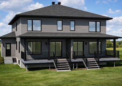 Jumelé cottage contemporain avec garage