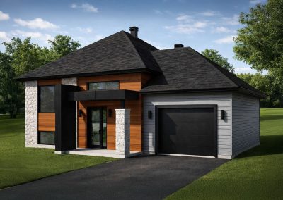 Maison split contemporain avec garage