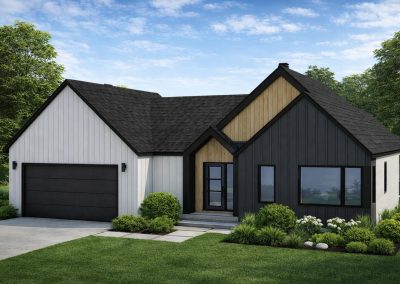 Maison plain-pied Scandinave avec garage