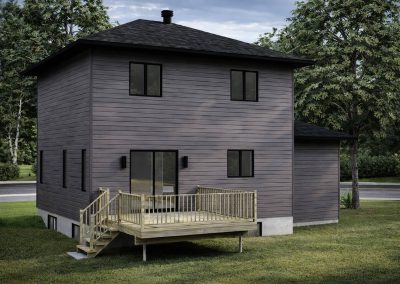 Cottage contemporain latéral avec garage