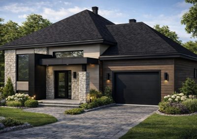 Maison split contemporain avec garage