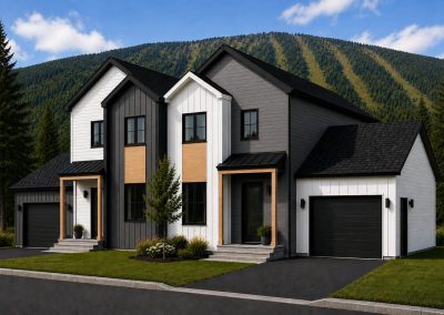 Jumelé scandinave avec garage